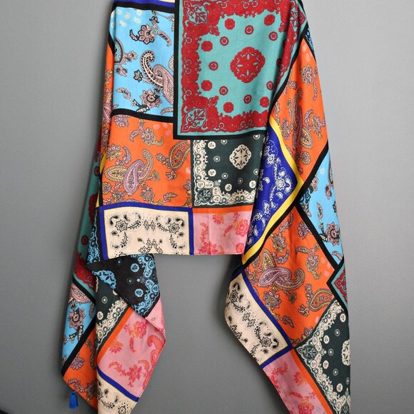 Colorful Boho Fashion Patchwork Bohemian Scarf - Picture 3 of 11